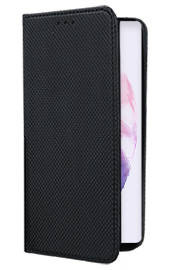   Кожен калъф тефтер и стойка Magnetic FLEXI Book Style за Samsung Galaxy S22 Plus 5G S906B черен 